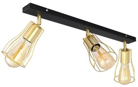 Faretto TUBE 3xE27/15W/230V oro/nero