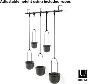 Set di coprivaso in plastica per erbe aromatiche/da appendere/parete 5 pz ø 7,5 cm Triflora – Umbra