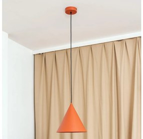 Lampada a sospensione con cavo ETNA II 1xE27/15W/230V Ø 25 cm arancione