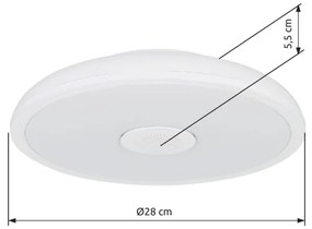 Globo - LED RGB Lampada da bagno con altoparlante RAFFY LED/18W/230V IP44 + +TC