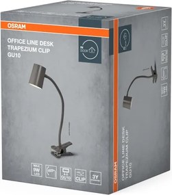 Osram - Lampada da scrivania con clip DESK LINE 1xGU10/9W/230V grigia