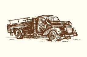 Carta da parati autoadesiva – Camion retrò