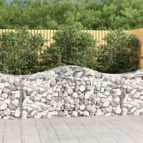 Cesti Gabbioni ad Arco 9 pz 200x50x80/100 cm Ferro Zincato