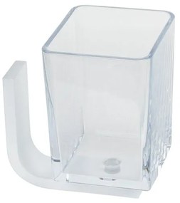 Porta spazzolini Materia in pvc bianco