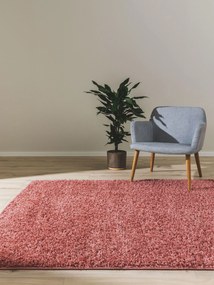 benuta Basic Tappeto a pelo lungo Soho Rosa 80x150 cm - Tappeto design moderno soggiorno