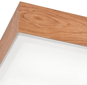 Plafoniera OAK SQUARE 4xE27/15W/230V 39x39 cm quercia/bianco