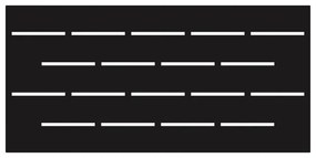 Recinzione Privacy nero in ferro verniciato nero L 192 x H 93 x P 3 cm