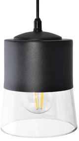 Lampadario a sospensione con filo FERGIE 1xE27/15W/230V nero