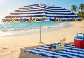 ombrellone da spiaggia in acciaio e tnt tondo 1 m