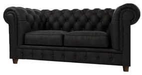 Divano in velluto nero 184 cm Cambridge - Ropez