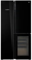 Grf t9183winbg frigo tre porte con cantinetta side by side vetro nero classe e total no frost 548 litri