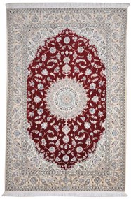 Nain Tappeto persiano 150x240 Rosso (Iran) Annodato A Mano
