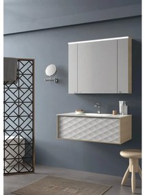 Mobile sottolavabo e lavabo Neo per vasca centrale rovere naturale/bianco 3d L 90 x H 32 x P 48 cm