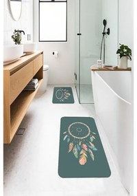 Tappetini da bagno verdi in set da 2 60x100 cm - Mila Home