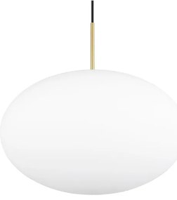 Lampadario in bianco-oro con paralume in vetro ø 40 cm Fomento - Trio