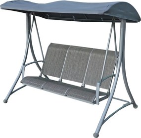 Dondolo da giardino grigio in metallo Hollywood – Rojaplast