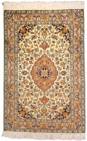 Cashmere Silk Tappeto orientale 60x90 Beige (Indian) Annodato A Mano