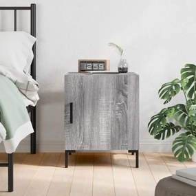 Comodino Grigio Sonoma 40x40x50 Cm İn Legno Multistrato /