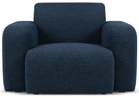 Poltrona bouclé blu scuro Molino - Micadoni Home