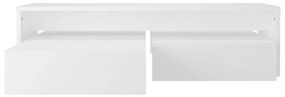 Set tavolini estraibili bianchi 100x100x26,5 cm in multistrato