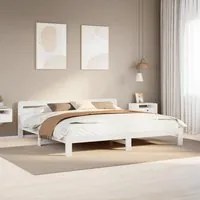 Letto senza Materasso Bianco 180x200 cm Legno Massello di Pino 855559