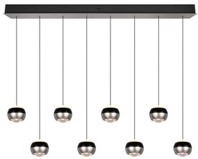 Lampadario LED nero e argentato Orbit – Trio Select