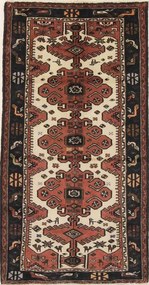 Hamedan Tappeto 200 x 110 Marrone (Iran) Annodato A Mano