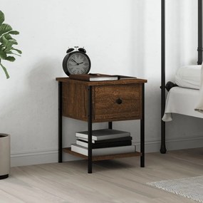 Comodino Rovere Marrone 34x35,5x45 Cm İn Legno Multistrato /