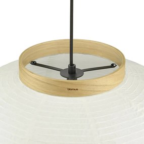 Lampadario bianco con paralume in carta ø 60 cm Kami – Blomus