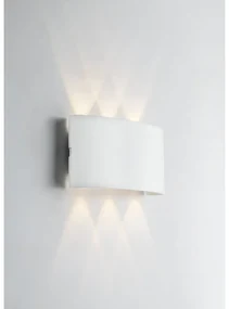 Applique LED moderno da esterno LED-W-BEETLE BCO bianco IP54, luce cct da bianco caldo al bianco neutro 890 lumen,
