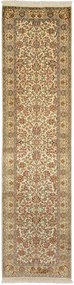 Cashmere Silk Tappeto orientale 80x310 Beige (Indian) Annodato A Mano