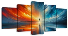 Quadri 5 pezzi – Silhouette tra gli elementi