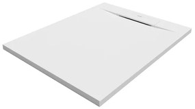 Piatto doccia SANYCCES in resina Siena bianco L 70 x L 100 cm opaco effetto pietra