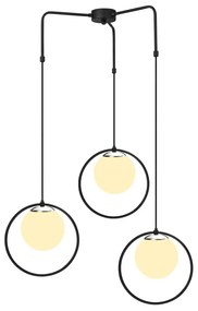 Apparecchio a sospensione in metallo nero Opviq luci Nazarios - Opviq lights