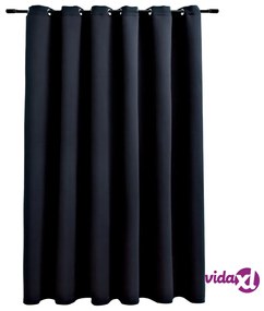 vidaXL Tenda Oscurante con Anelli in Metallo Nera 290x245  cm