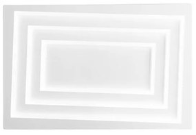 Plafoniera LED contemporaneo LED-HYPNOTIC-PL60X40, bianco 60x6 cm, 7040 lumen LUCE AMBIENTE DESIGN