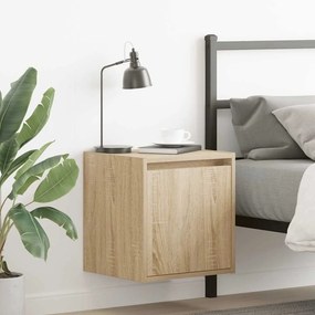 Comodini A Muro 2 Pz Rovere Sonoma 38x34x40 Cm /