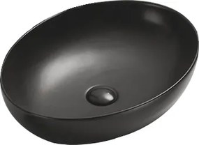 Mexen Jowita lavabo da appoggio 52 x 39 cm, nero opaco - 21355285