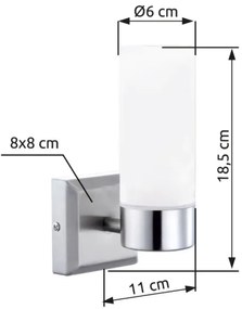 Brilagi - Applique da bagno RAY 1xE14/40W/230V IP44