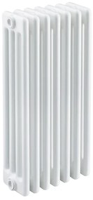 Radiatore acqua calda EQUATION Tubolare in acciaio 4 colonne, 7 elementi interasse 62.3 cm, bianco