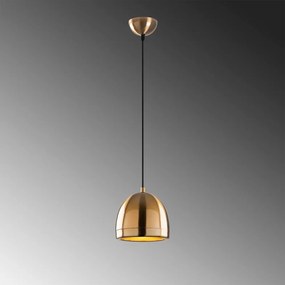 Lampada a sospensione color bronzo con paralume in metallo ø 17 cm Mugo - Opviq lights