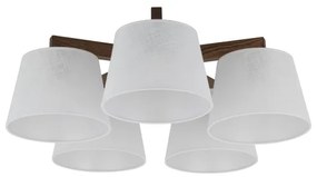 Brilagi - Plafoniera LATTE 5xE27/15W/230V pino/bianco