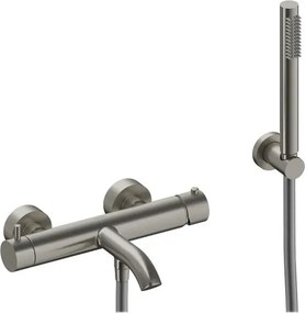 Rubinetto per vasca getto laminare cristallino Loop k SANYCCES per muro nichel brushed