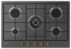 [prodotto Usato] Outlet Candy O-Chw74wgtgh Piano Cottura Da Incasso 75cm 5 Fuochi A Gas Colore Antracite - Con Difetti