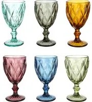 Set 6 calici acqua colorati vetro Gemma