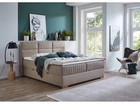 Letto boxspring beige con contenitore 160x200 cm Tambo - Meise Möbel