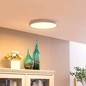 Plafoniera smart Denora Lindby, dimmerabile, Bianco / Opale, Soggiorno / Sala da pranzo, Plastica, Moderno