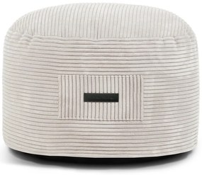 Poggiapiedi color crema con rivestimento in velluto a coste Om 60 – SLOWDOWN