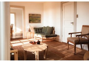 Tavolino rotondo nero in legno di pino ø 60 cm Sticks - Karup Design