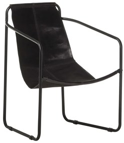 Poltrona Relax Nera İn Vera Pelle /